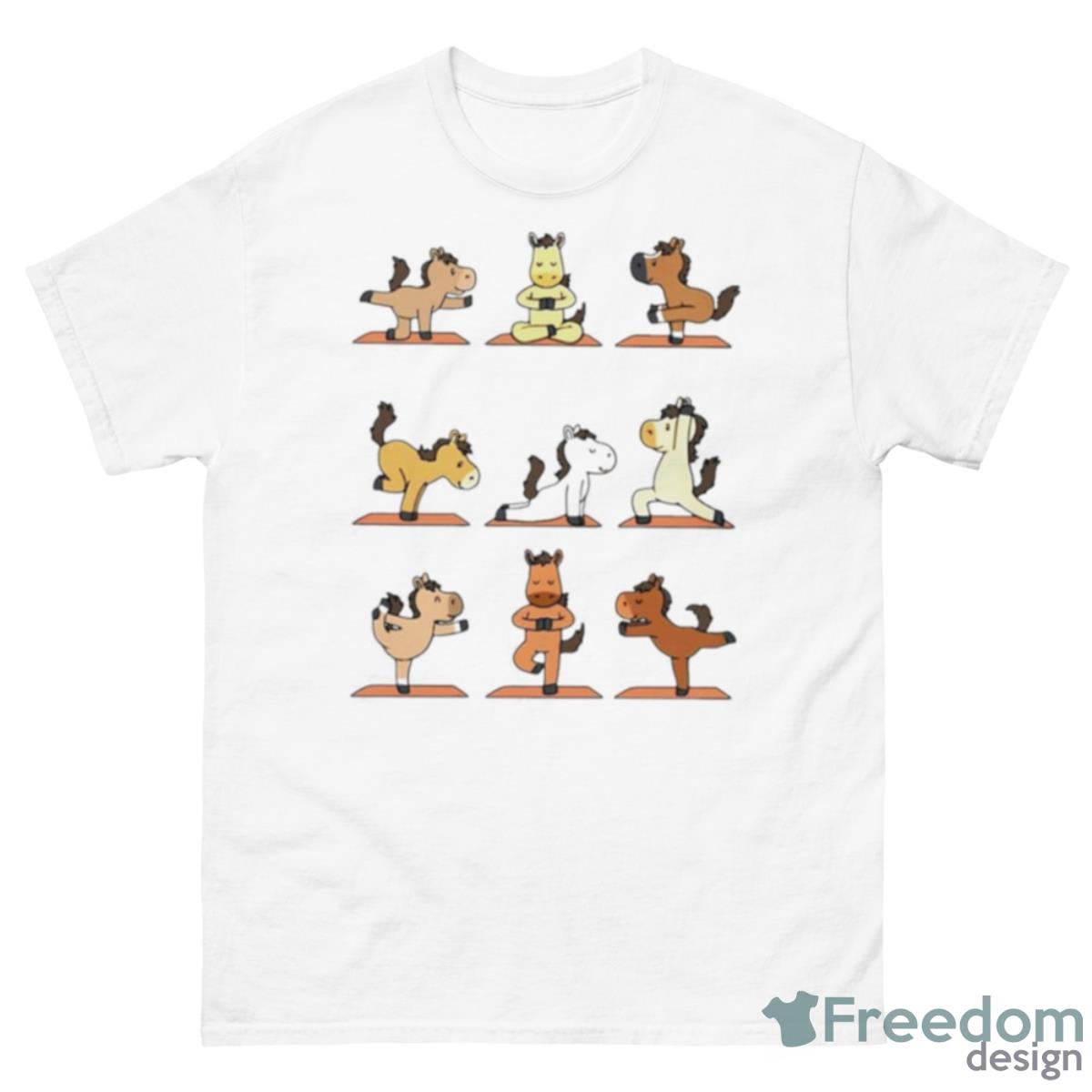 Horses Yoga Shirt - 500 Men’s Classic Tee Gildan