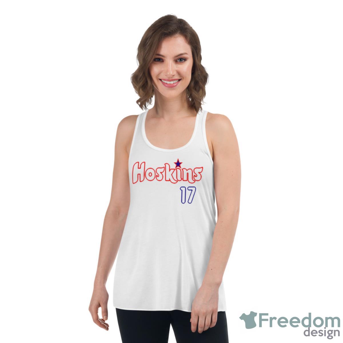Hoskins 17 Philadelphia Phillies Shirt - Womens Flowy Racerback Tank Hoskins 17 Philadelphia Phillies Shirt - Womens Flowy Racerback Tank