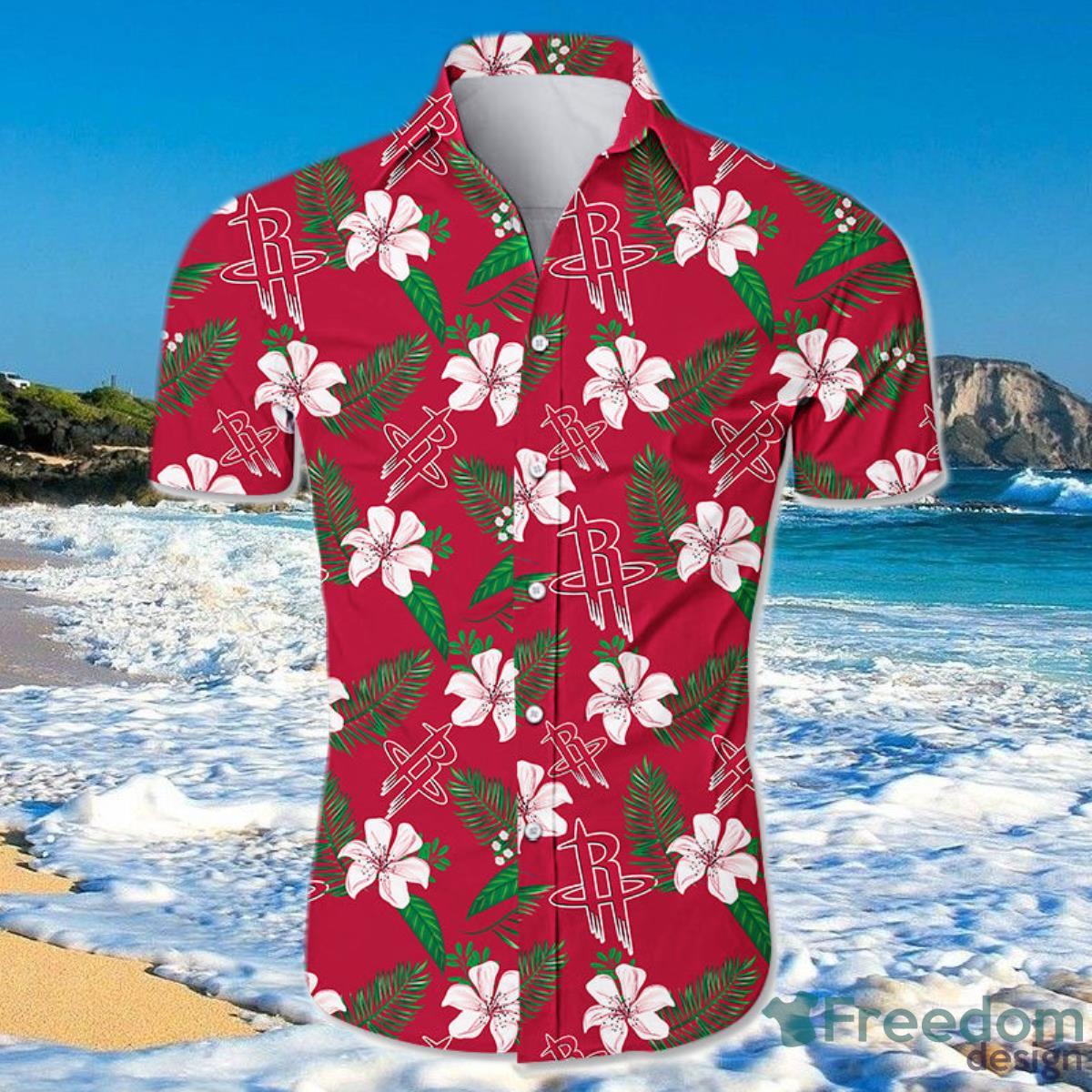 Houston Rockets Hawaiian Shirt For Men And Women Small Flowers Product Photo 1