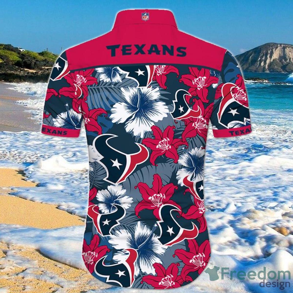 Houston Texans Hawaiian Shirt Tropical Flower Short Sleeve Product Photo 2