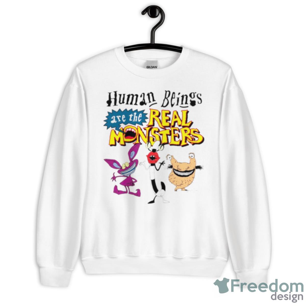 Human Beings Are The Real Monsters Shirt - Unisex Heavy Blend Crewneck Sweatshirt