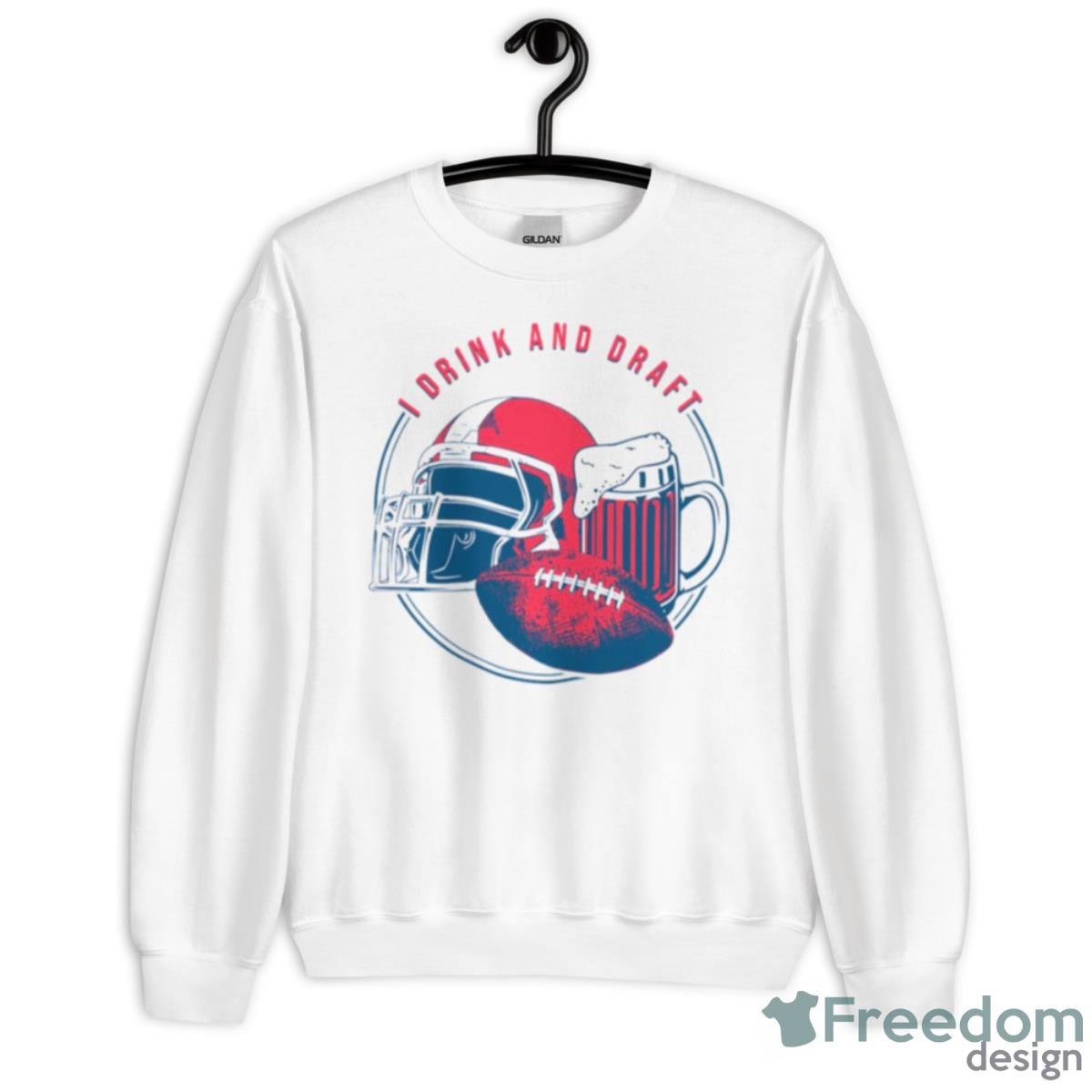 I Drink And Draft Rugby Football Shirt - Unisex Heavy Blend Crewneck Sweatshirt