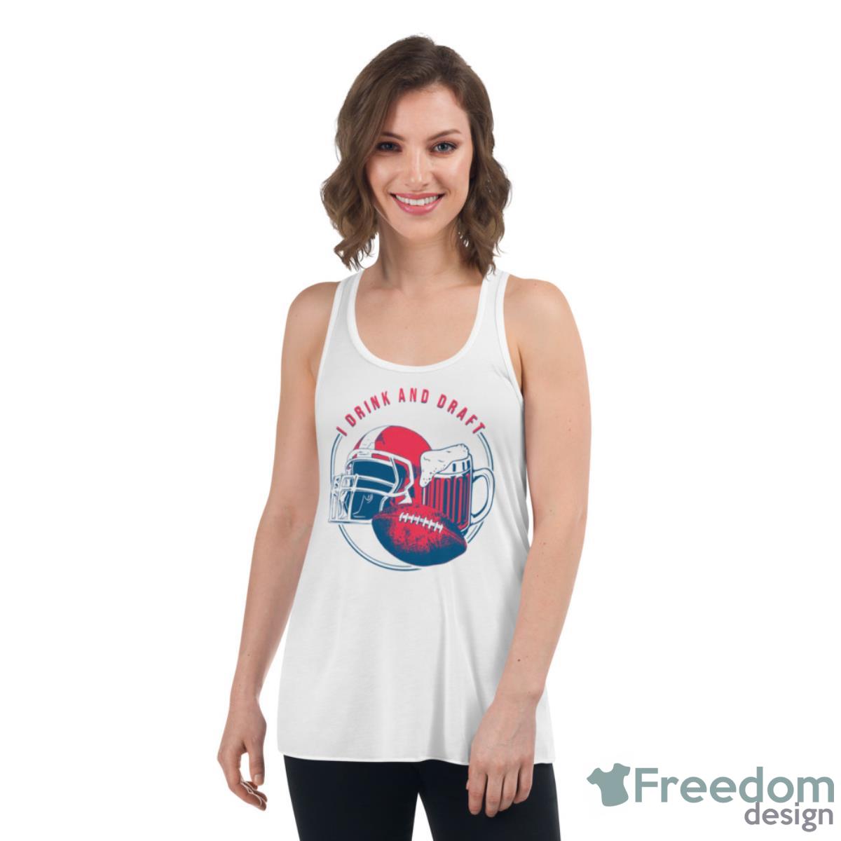 I Drink And Draft Rugby Football Shirt - Womens Flowy Racerback Tank I Drink And Draft Rugby Football Shirt - Womens Flowy Racerback Tank