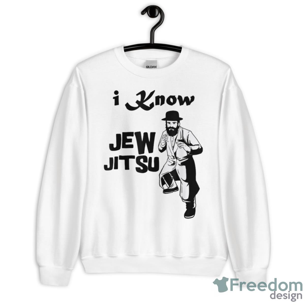 I Know Jew Jitsu Rabbi Horah Dance Jiu Jitsu Jewish Man Shirt - Unisex Heavy Blend Crewneck Sweatshirt