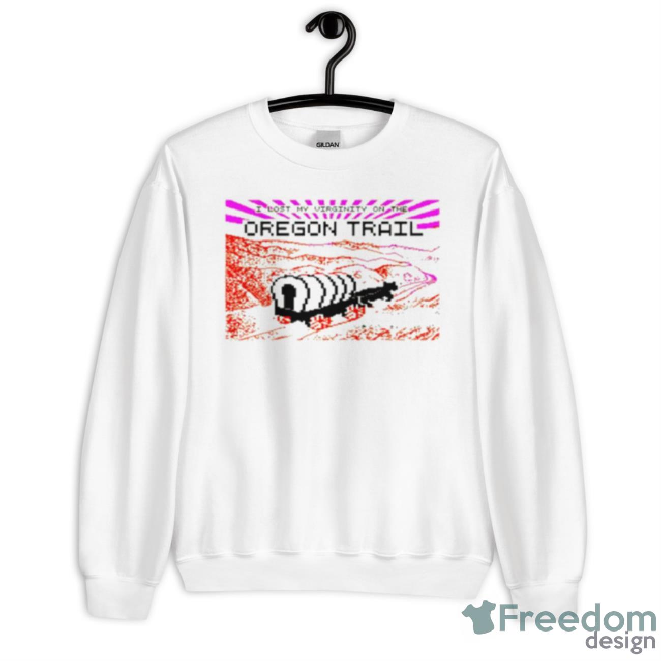 I Lost My Virginity On The Oregon Trail 8 Bit Shirt - Unisex Heavy Blend Crewneck Sweatshirt
