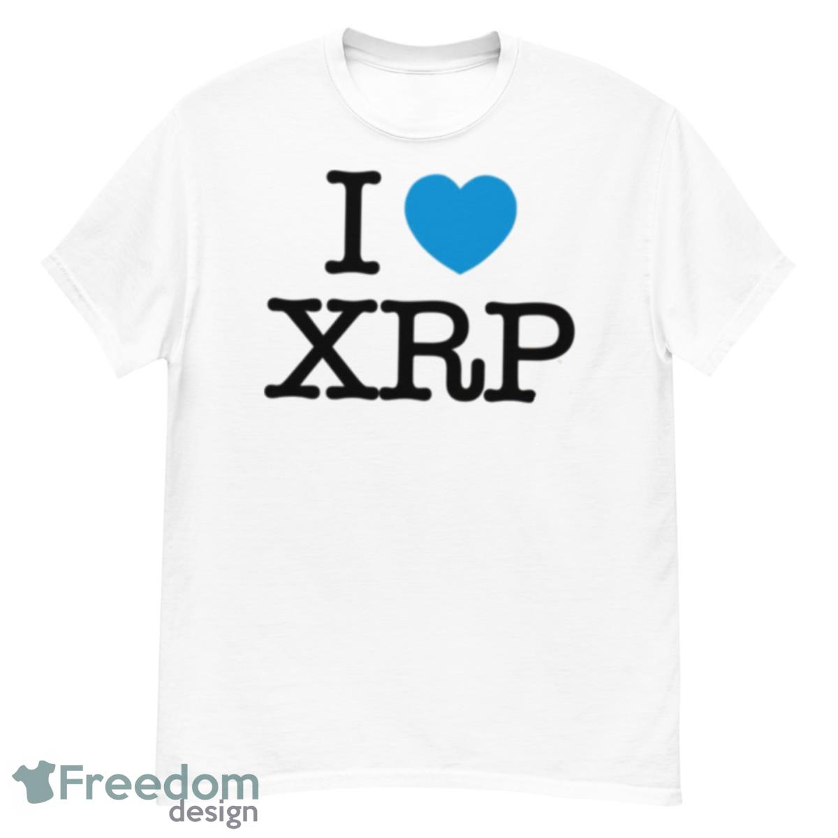 I Love Xrp Ripple Crypto Blue Heart Blue Protocol Shirt - G500 Men’s Classic T-Shirt