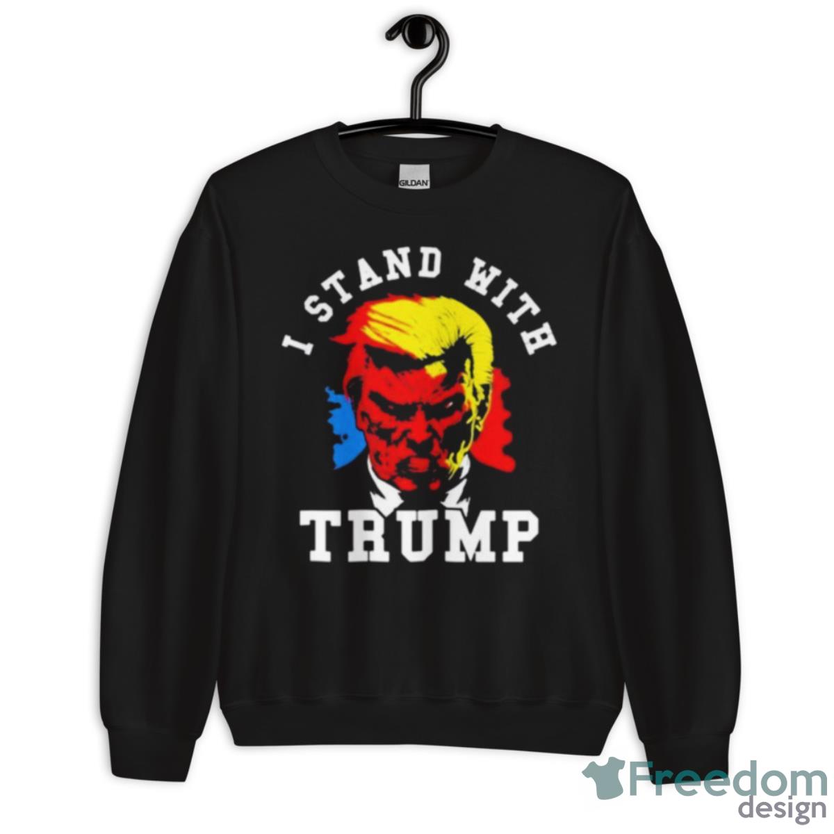 I Stand With Devil Trump Shirt - Unisex Crewneck Sweatshirt