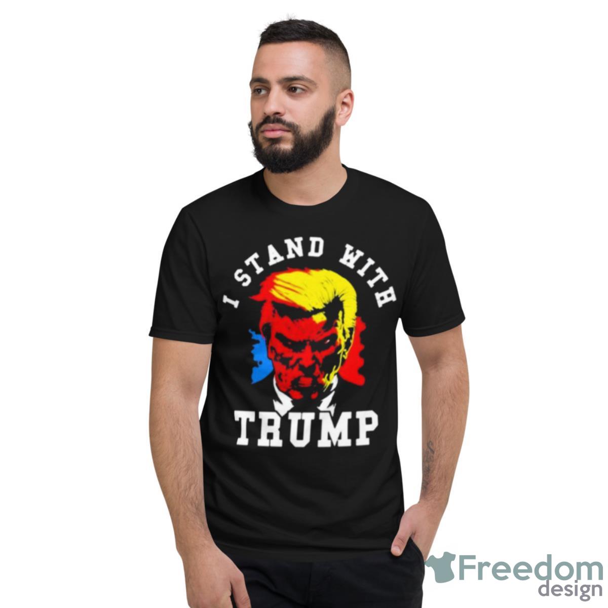 I Stand With Devil Trump Shirt - Short Sleeve T-Shirt