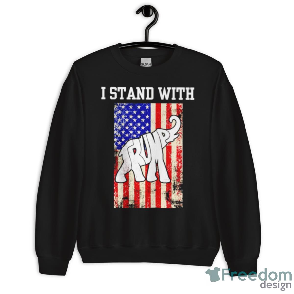 I Stand With Elephant Trump Shirt - Unisex Crewneck Sweatshirt