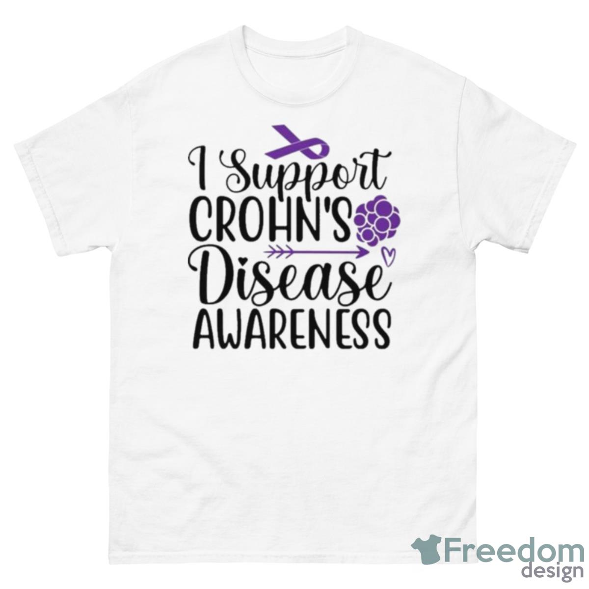 I Support Crohn’s Disease Awareness Shirt - 500 Men’s Classic Tee Gildan