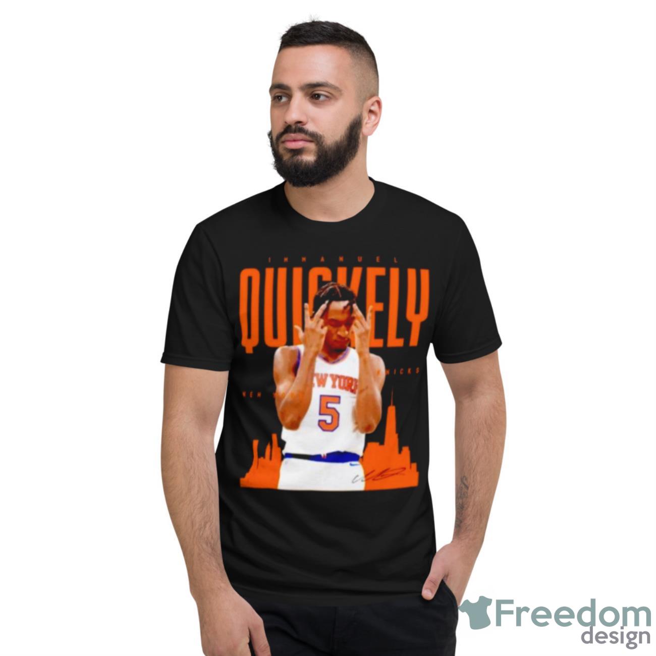 Immanuel Quickley New York Knicks Cityline Signature Shirt - Short Sleeve T-Shirt