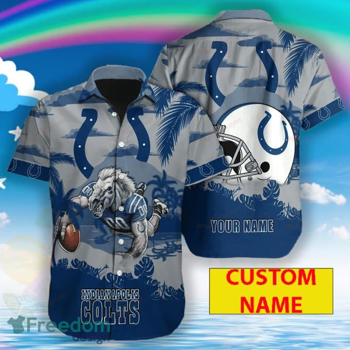 Indianapolis Colts 3D Hawaiian Shirt Mascot Custom Hawaiian Shirts For Mens  - Freedomdesign