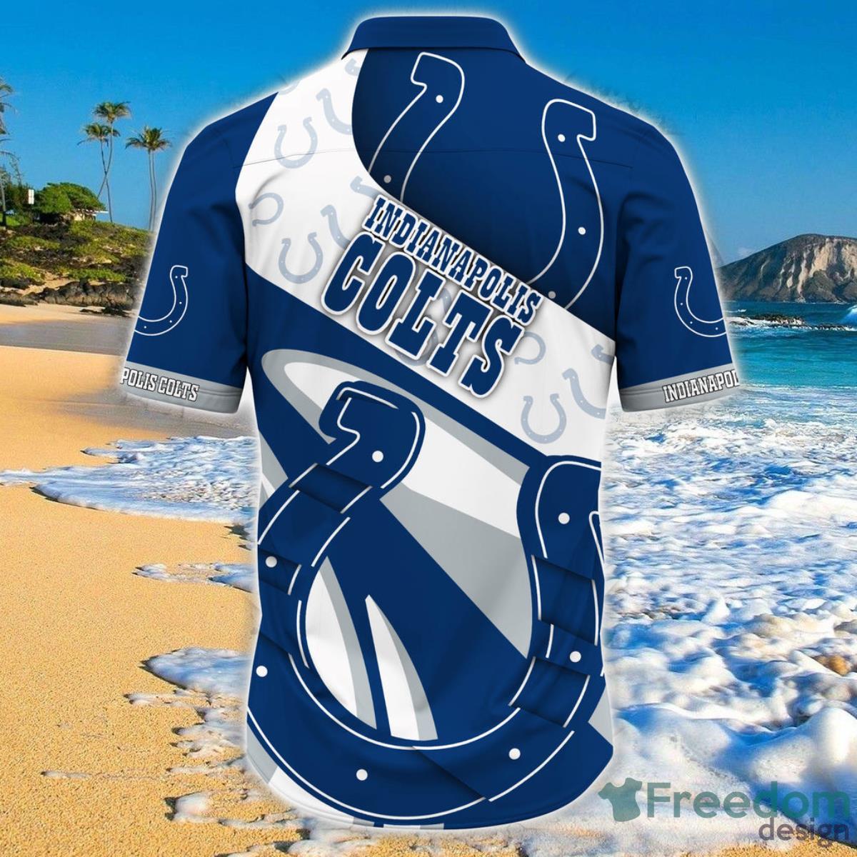 Indianapolis Colts NFL Hawaiian Shirt Short Sleeve Big Logo
