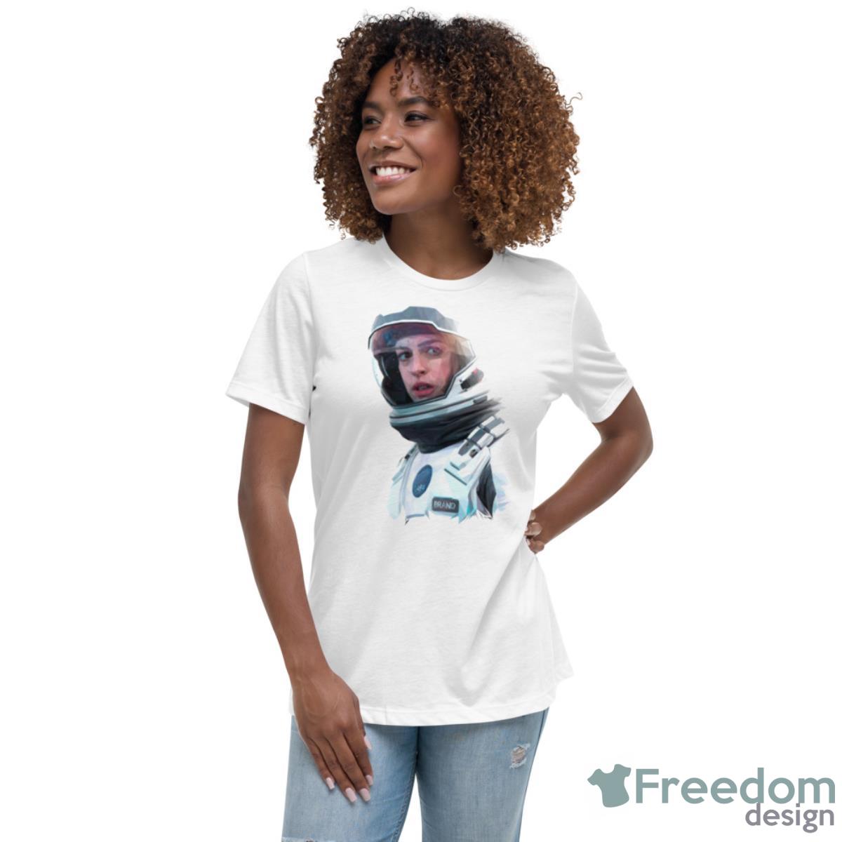 Interstellar Brand Anne Hathaway Shirt - Womens Relaxed Short Sleeve Jersey Tee Interstellar Brand Anne Hathaway Shirt - Womens Relaxed Short Sleeve Jersey Tee