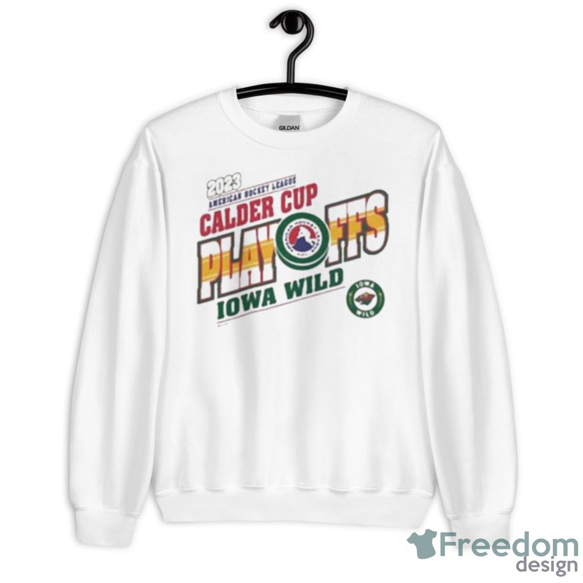 Iowa Wild 2023 American Hockey League Calder Cup Playoff Shirt - Unisex Heavy Blend Crewneck Sweatshirt