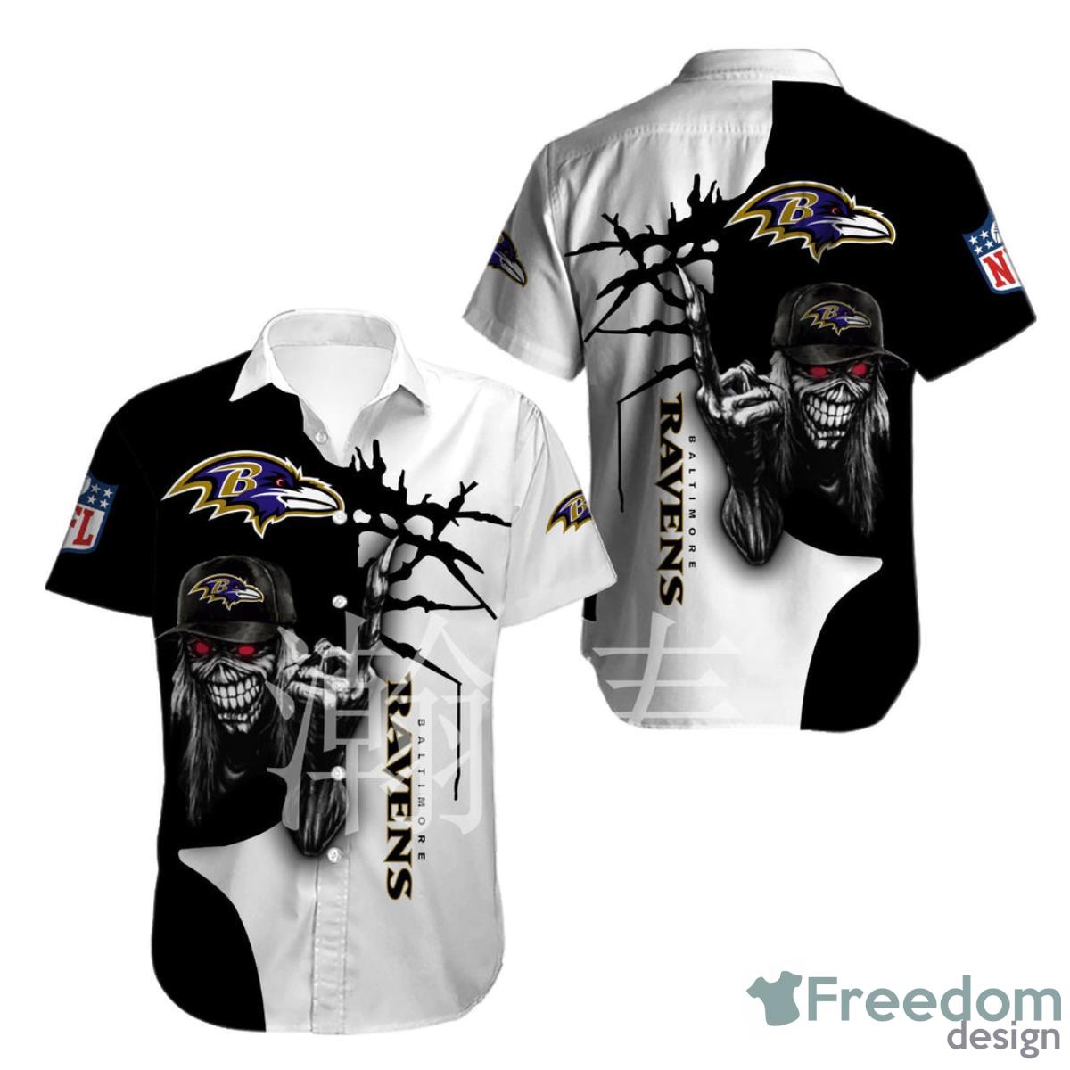 Iron Maiden Baltimore Ravens Hawaiian Shirt For Men And Women Product Photo 1