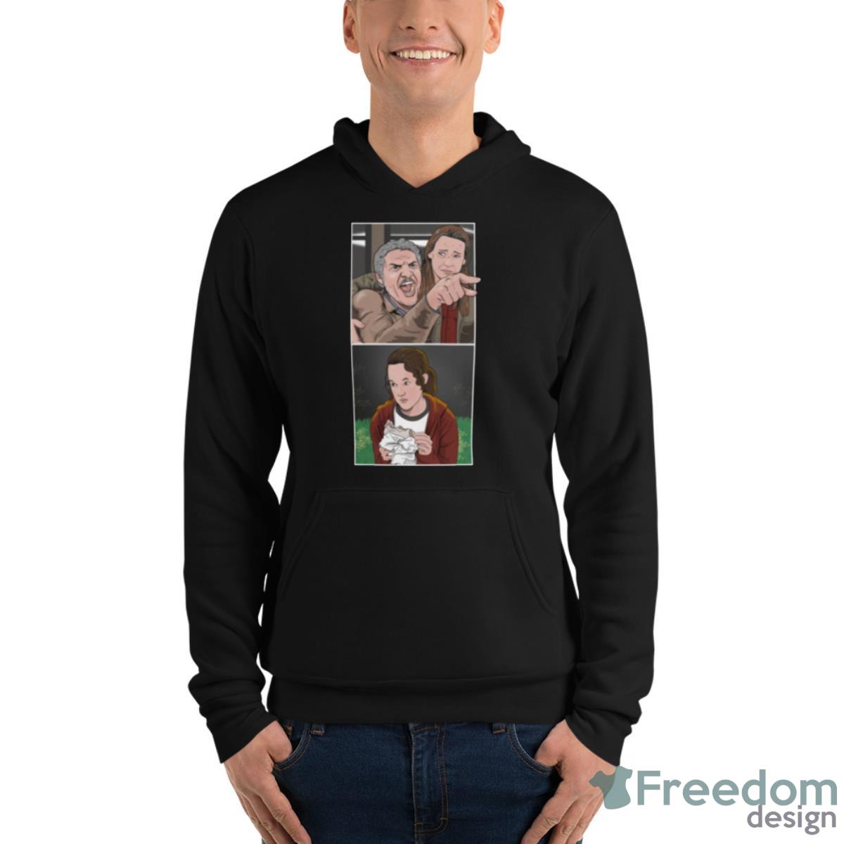 Is That Chicken Meme Joel And Ellie Shirt image Is That Chicken Meme Joel And Ellie Shirt - Unisex Fleece Pullover Hoodie