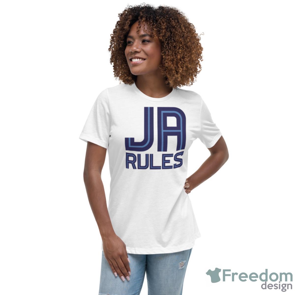 Ja Rules White Design Shirt - Womens Relaxed Short Sleeve Jersey Tee Ja Rules White Design Shirt - Womens Relaxed Short Sleeve Jersey Tee