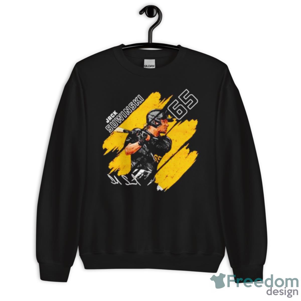 Jack Suwinski Pittsburgh Pirates 65 Signature Stripes Shirt - Unisex Crewneck Sweatshirt