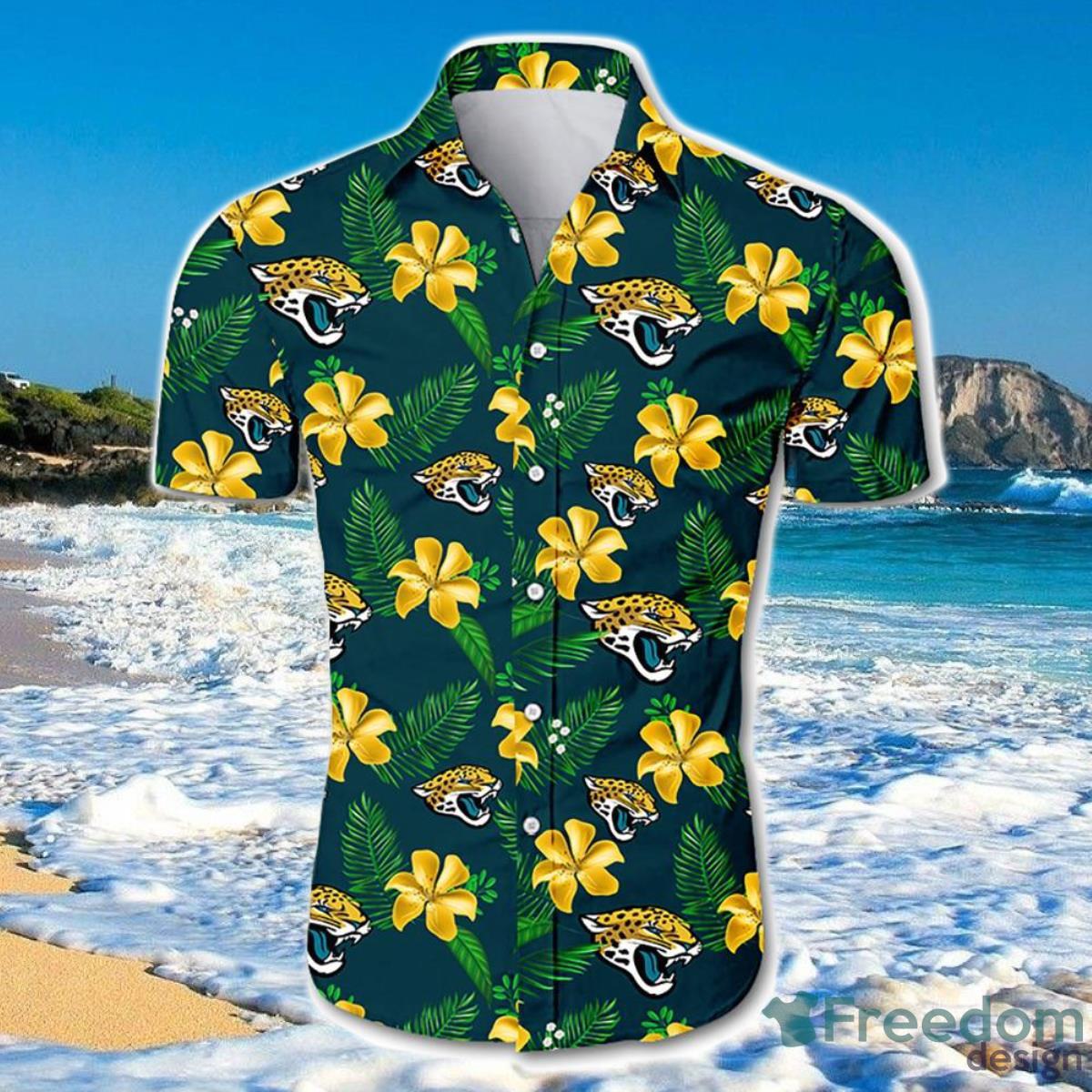 Jacksonville Jaguars Hawaiian Shirt Floral For Men And Women Product Photo 1