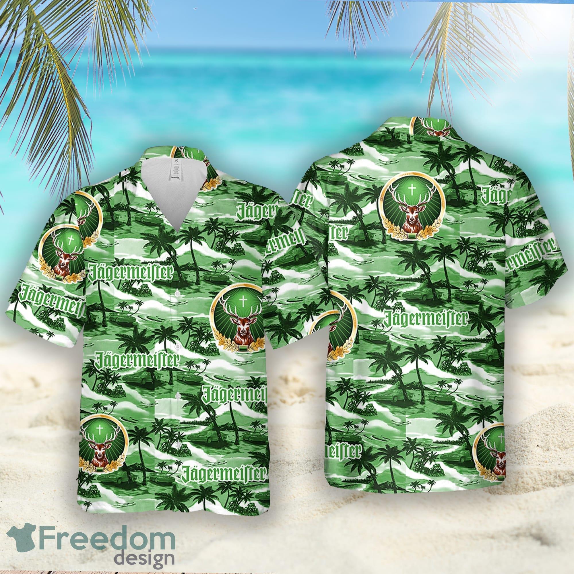 Jagermeister Sea Island Pattern Hawaiian Shirt - Jolly Family Gifts