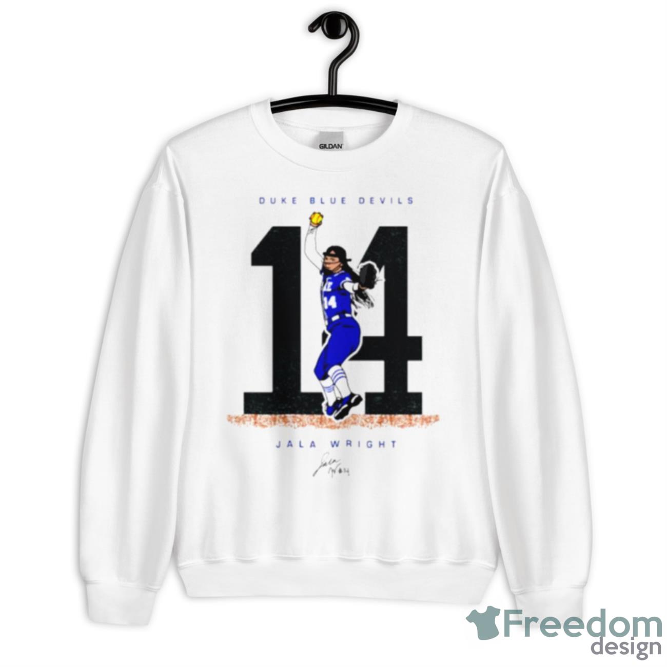 Jala Wright Duke Blue Debils Strike Out Shirt - Unisex Heavy Blend Crewneck Sweatshirt