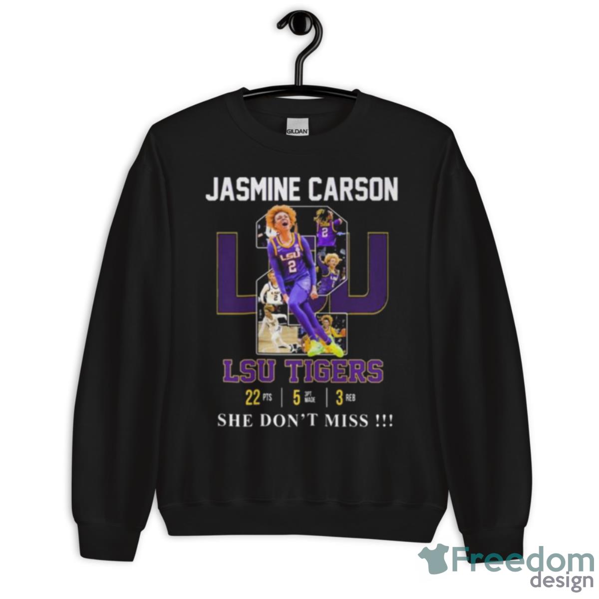 Jasmine Carson LSU Tigers She Don’t Miss Shirt - Unisex Crewneck Sweatshirt