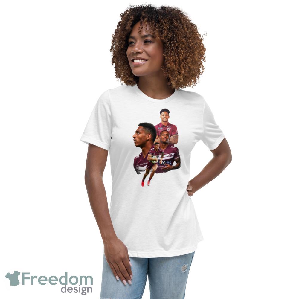 Jason Saab Rugby Player Graphics White T Shirts For Men And Women image Jason Saab Rugby Player Graphics White T Shirts For Men And Women - 6400 Women_s Relaxed Short Sleeve Jersey Tee