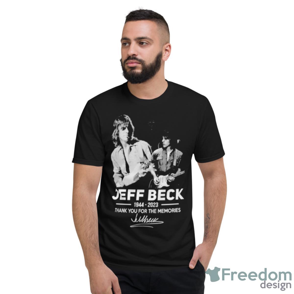 Jeff Beck 1944 2023 Thank You For The Memories Signature Shirt - Short Sleeve T-Shirt