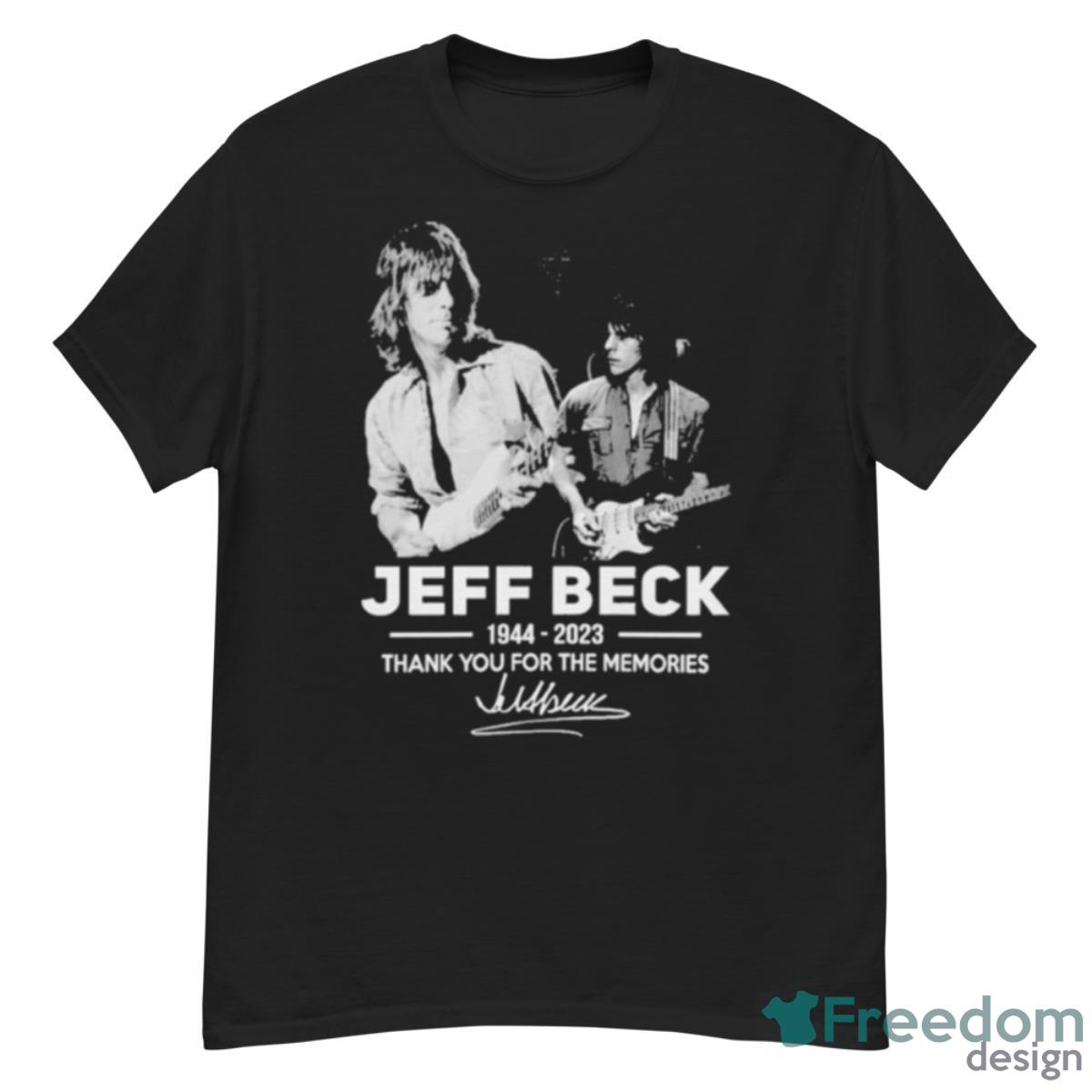 Jeff Beck 1944 2023 Thank You For The Memories Signature Shirt - G500 Men’s Classic T-Shirt