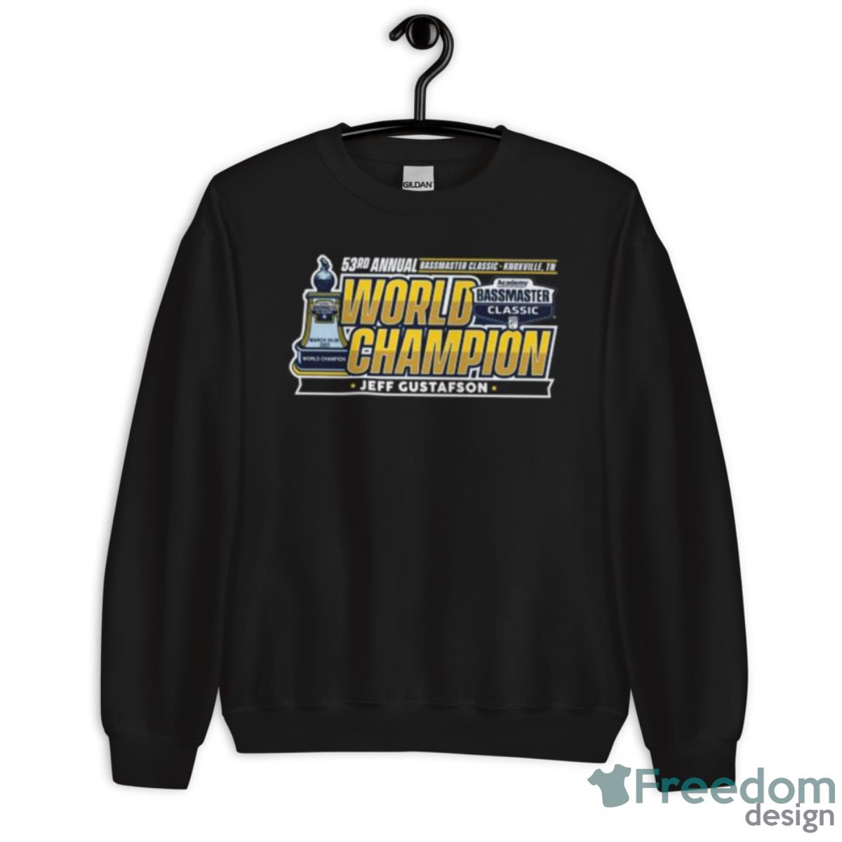 Jeff Gustafson 53rd Annual 2023 Bassmaster Classic World Champions Shirt - Unisex Crewneck Sweatshirt