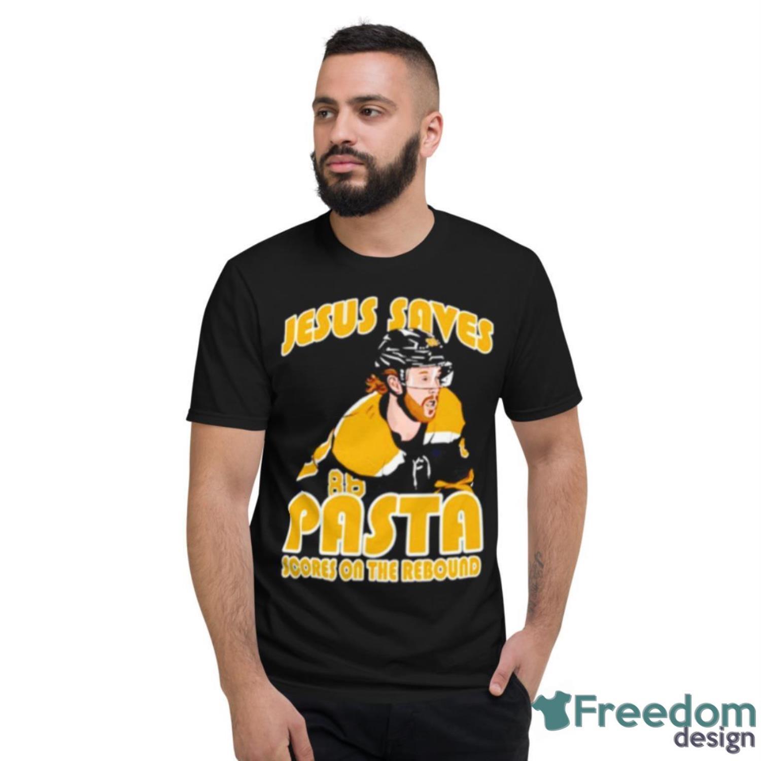 Jesus Saves Pasta Scores On The Rebound Shirt - Short Sleeve T-Shirt