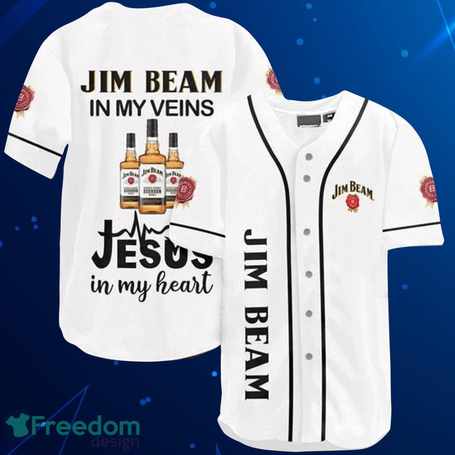 Jim Beam In My Veins Baseball Jersey Shirt Product Photo 1