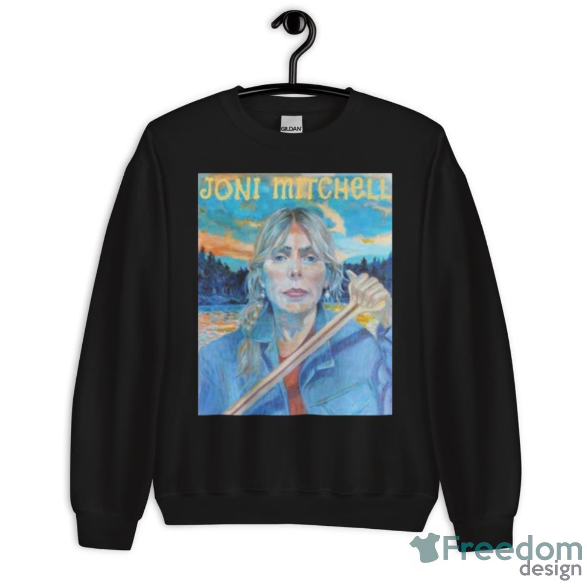 Joni Mitchell Mitchell Blue Portrait Shirt - Unisex Crewneck Sweatshirt