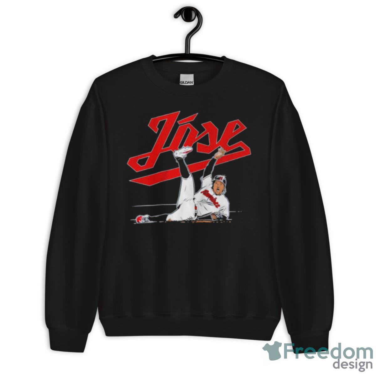 Jose Ramirez Slide Cleveland Shirt - Unisex Crewneck Sweatshirt
