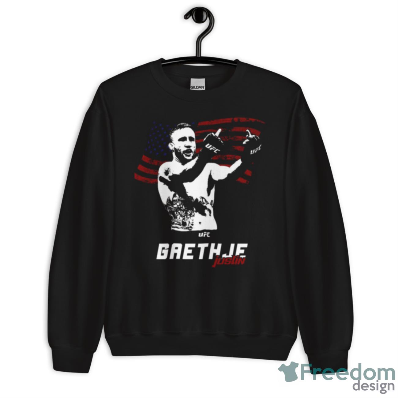 Justin Gaethje The Highlight – Double Fingers Shirt - Unisex Crewneck Sweatshirt