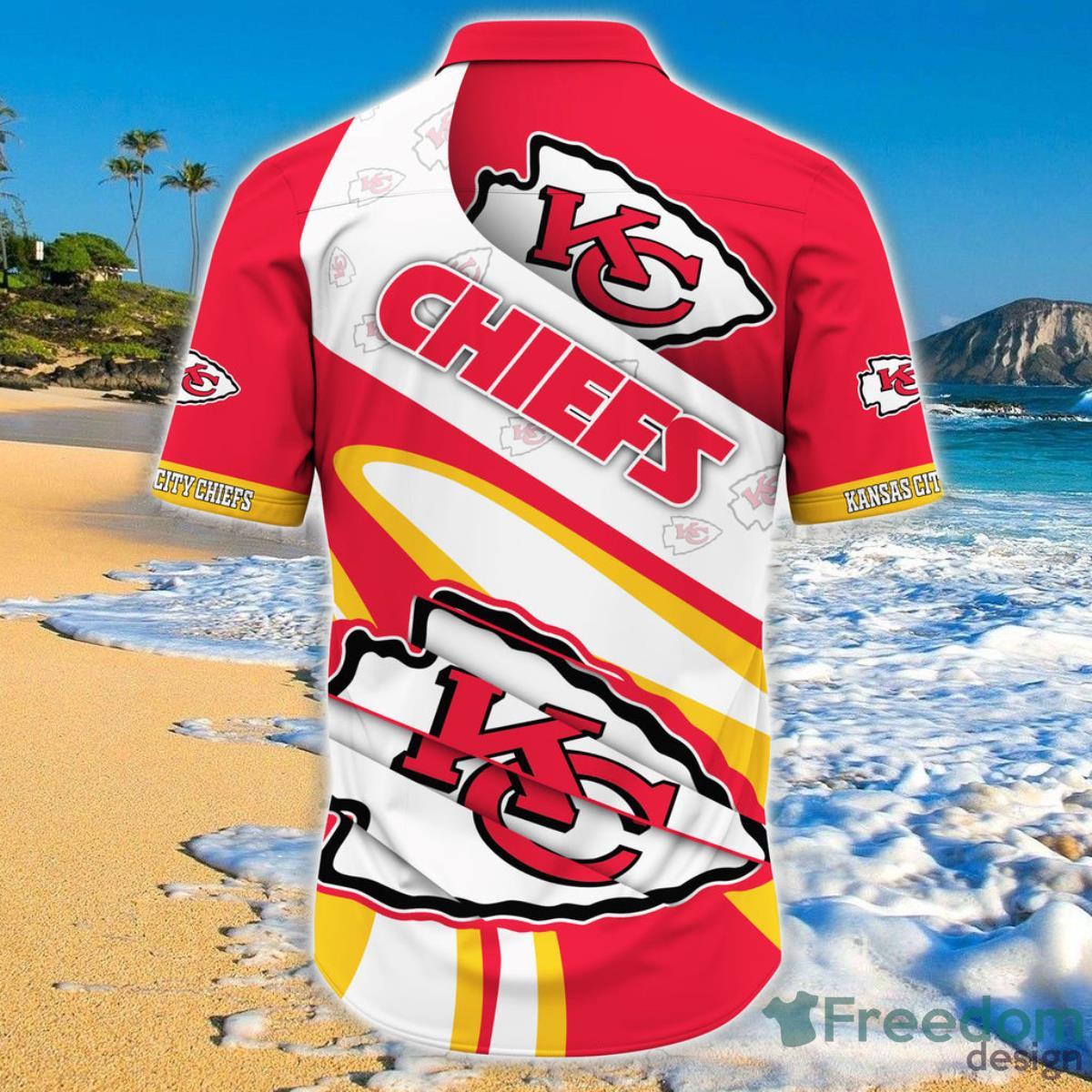 Kansas City Chiefs NFL Hawaiian Shirt Short Sleeve Big Logo Product Photo 2