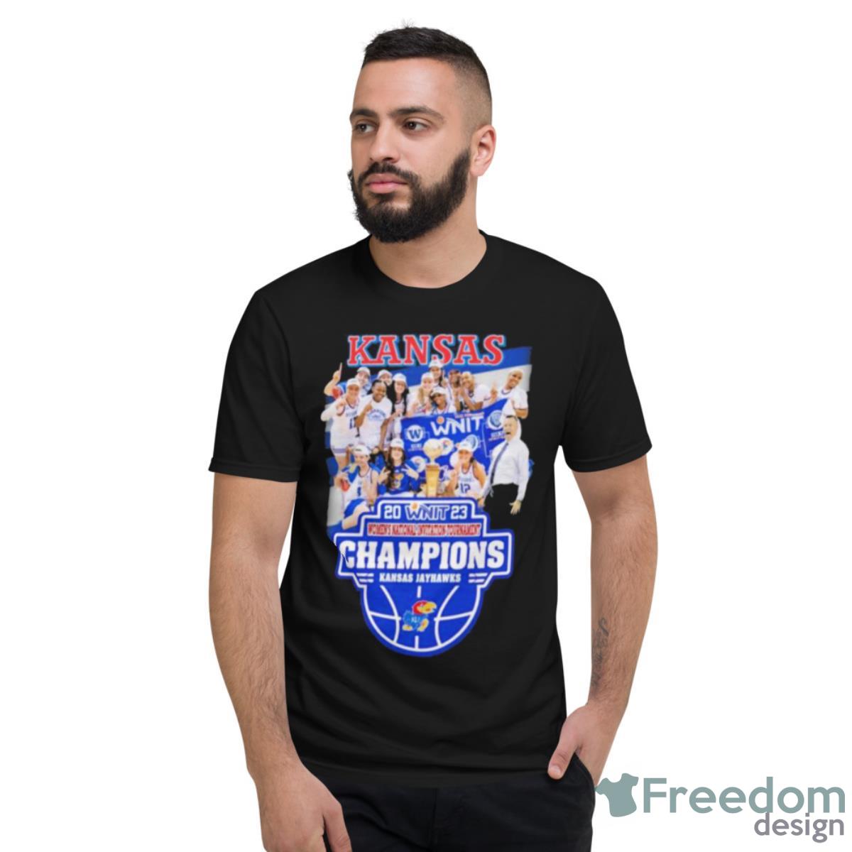 Kansas Jayhawks Teams 2023 WNIT Women’s National Invitation Tournament Champions Shirt - Short Sleeve T-Shirt