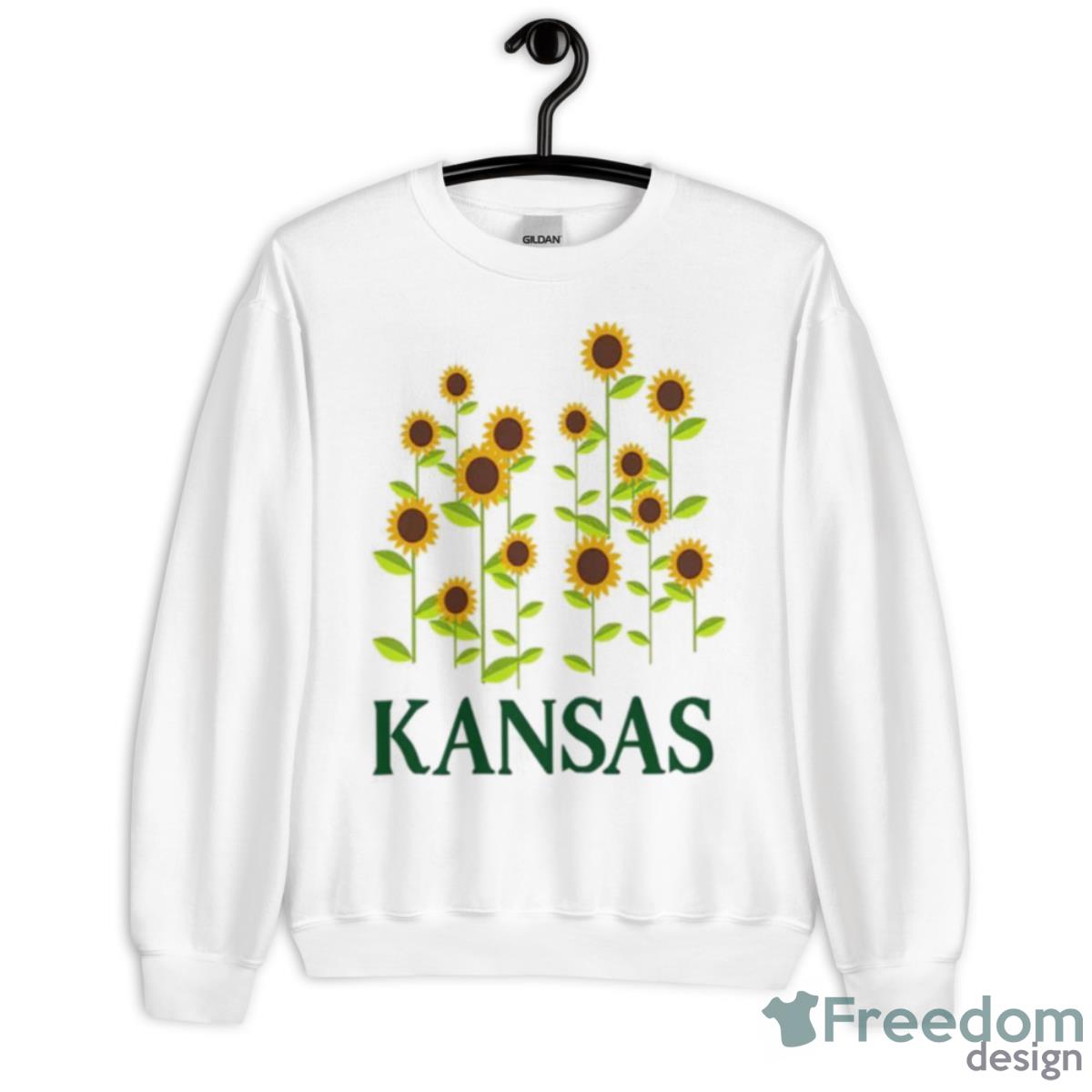 Kansas Womens Yellow Sunflower Shirt - Unisex Heavy Blend Crewneck Sweatshirt