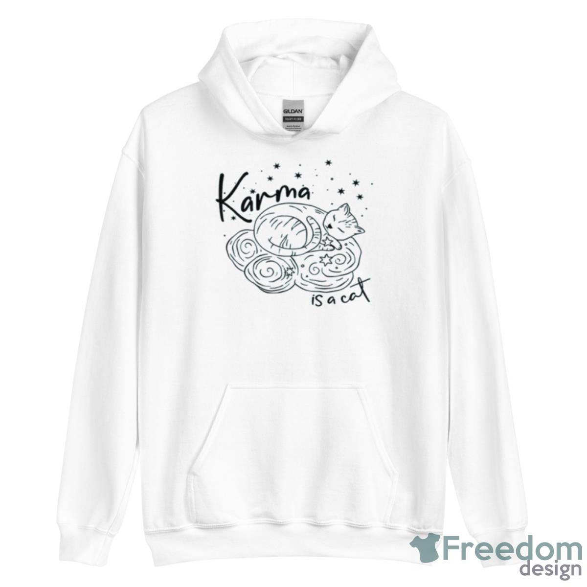 Karma Is Cat Sweatshirt - Unisex Heavy Blend Hooded Sweatshirt