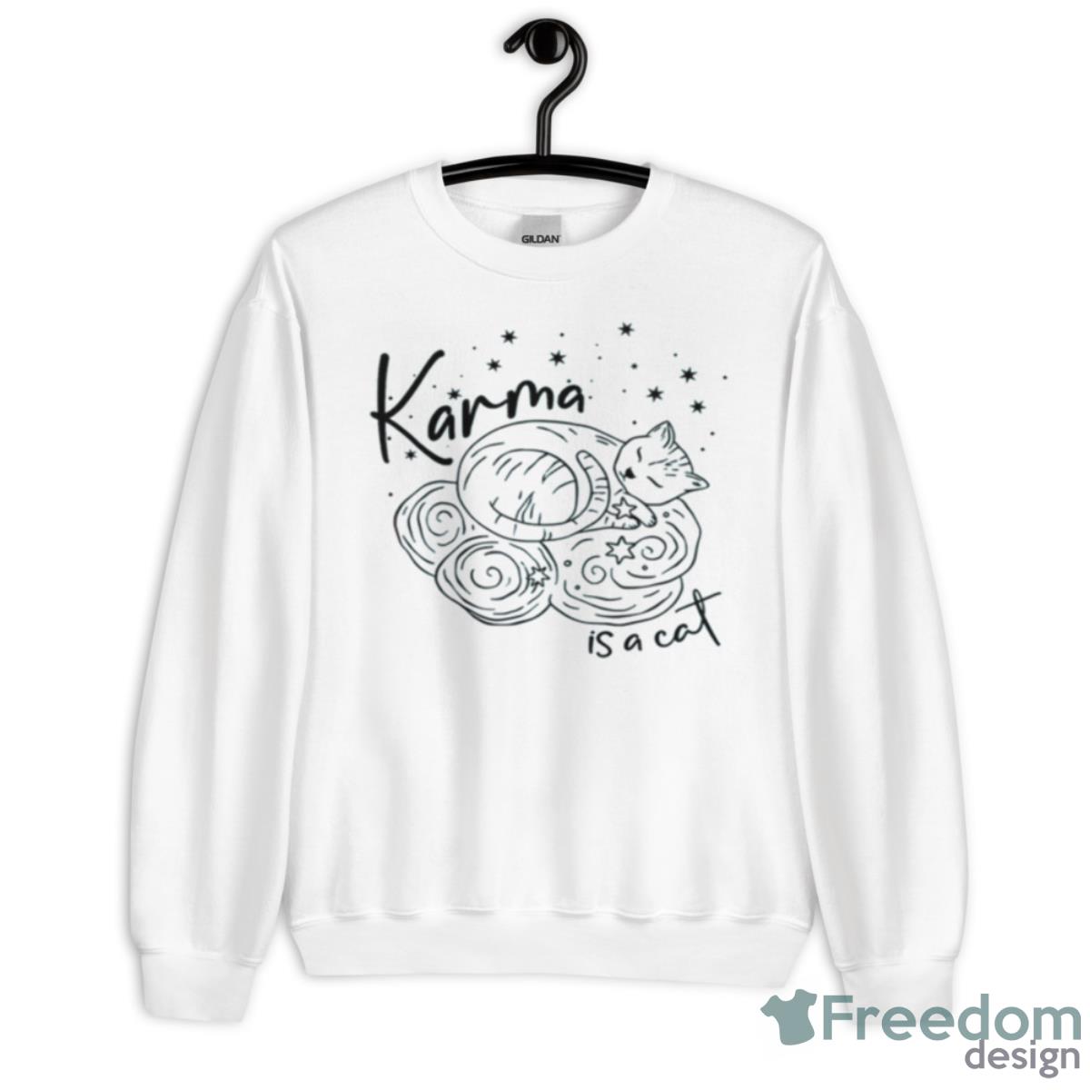 Karma Is Cat Sweatshirt - Unisex Heavy Blend Crewneck Sweatshirt