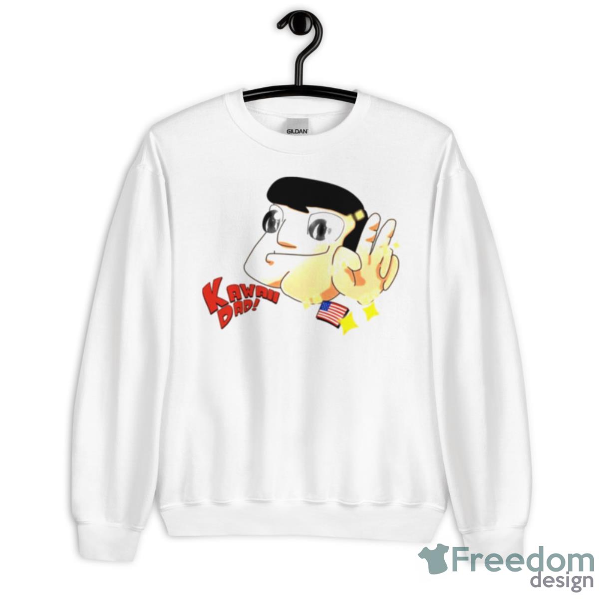 Kawaii Dad American Dad Shirt - Unisex Heavy Blend Crewneck Sweatshirt