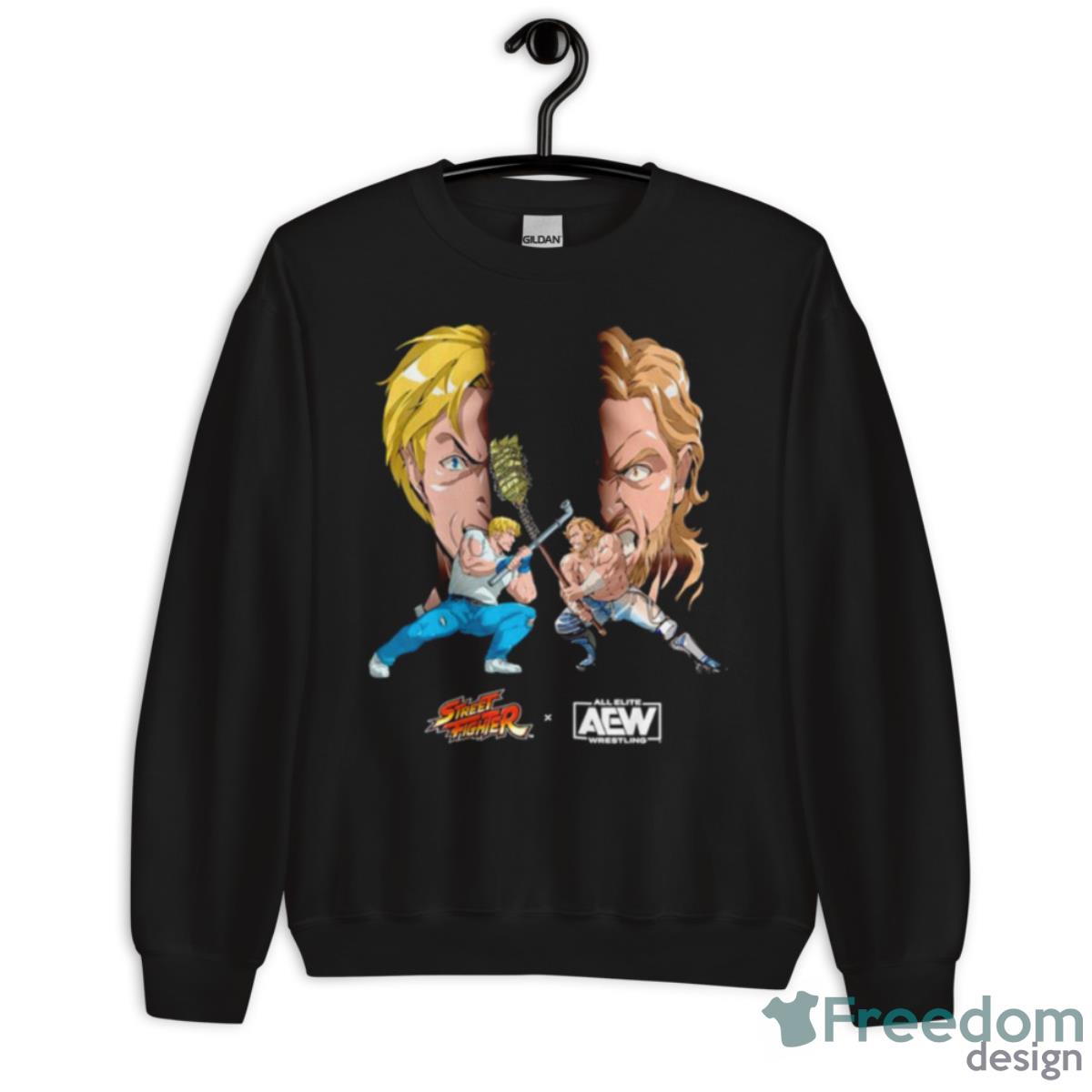 Kenny Omega Vs. Cody Street Fighter X AEW Shirt - Unisex Crewneck Sweatshirt