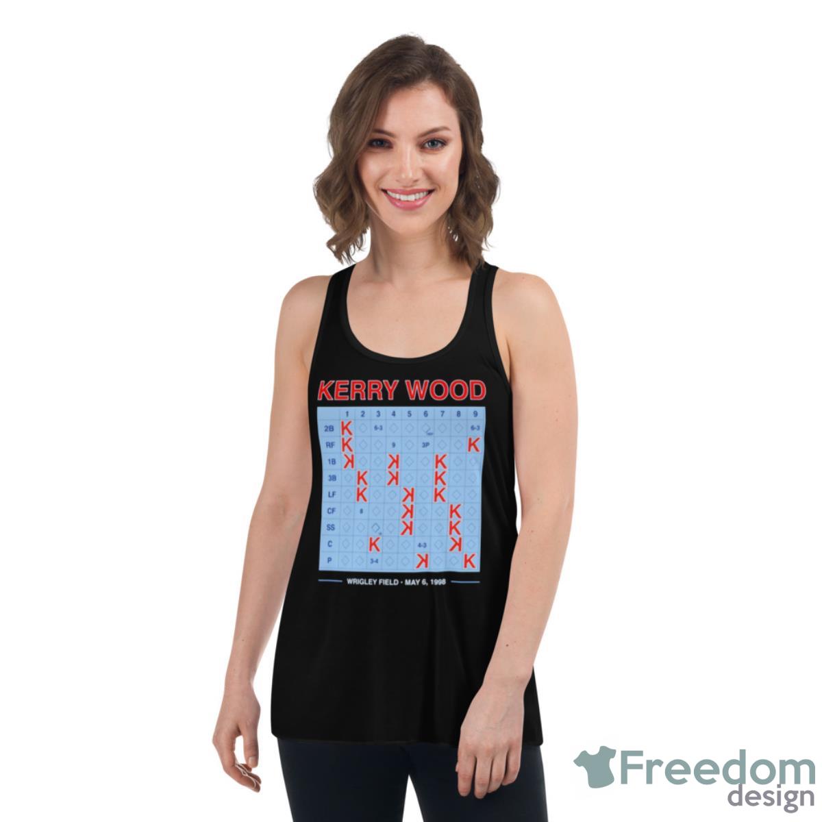 Kerry Wood 20 Strikeout Scorecard Shirt - Womens Flowy Racerback Tank Kerry Wood 20 Strikeout Scorecard Shirt - Womens Flowy Racerback Tank