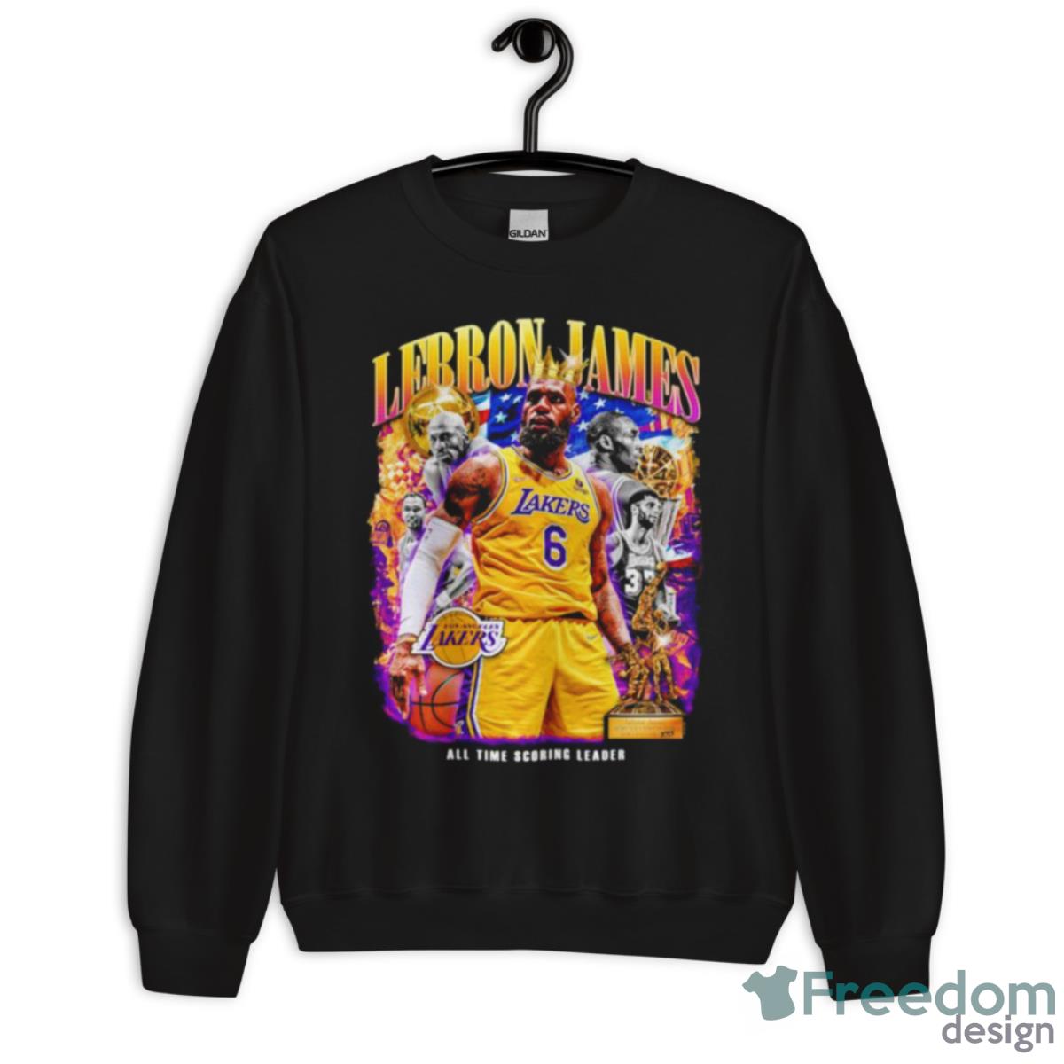 King Lebron James All Time Scoring Leader Los Angeles Lakers Shirt - Unisex Crewneck Sweatshirt