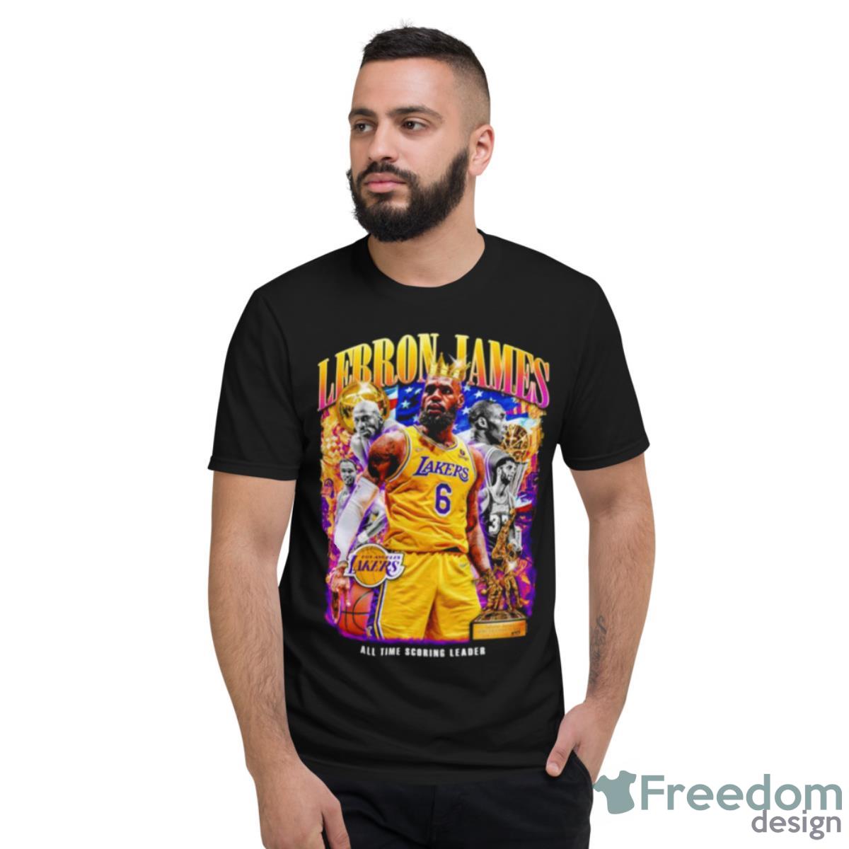 King Lebron James All Time Scoring Leader Los Angeles Lakers Shirt - Short Sleeve T-Shirt