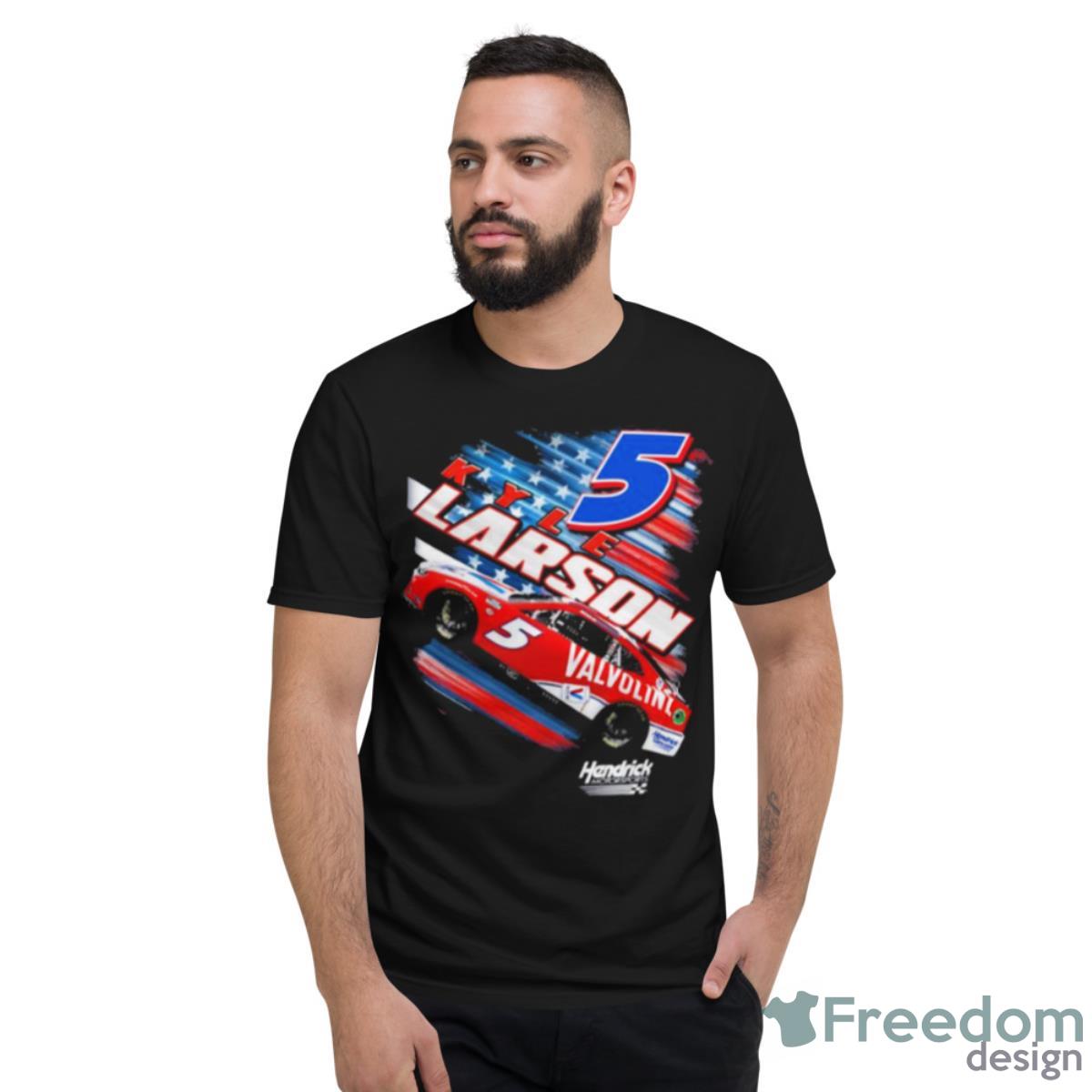 Kyle Larson #5 2023 Valvoline Patriotic Fuel Shirt - Short Sleeve T-Shirt