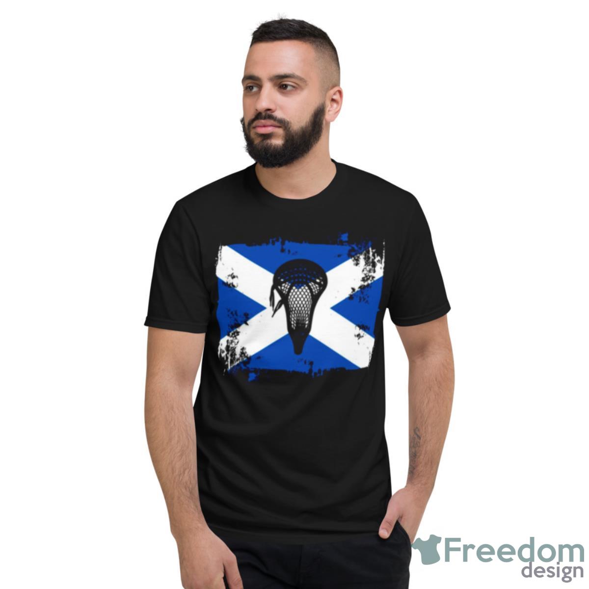 Lacrosse Flag With Stickhead Scotland Shirt - Short Sleeve T-Shirt