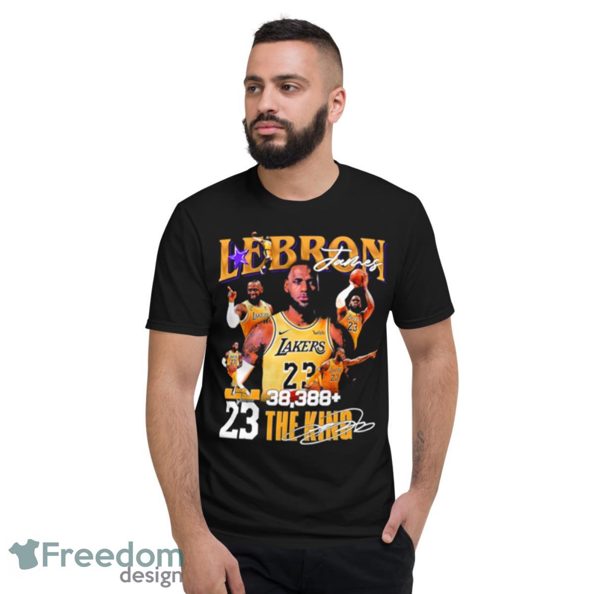 Lakers Lebron 23 The King Signature Shirt - Short Sleeve T-Shirt