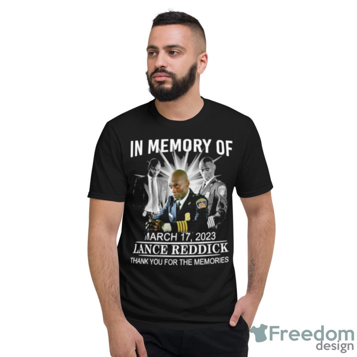 Lance Reddick In Memory Of March 17 2023 Thank You For The Memories Shirt - Short Sleeve T-Shirt